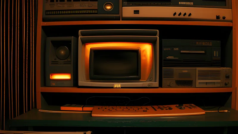 A shelf of sports-sim cassette spines glowing under lamplight