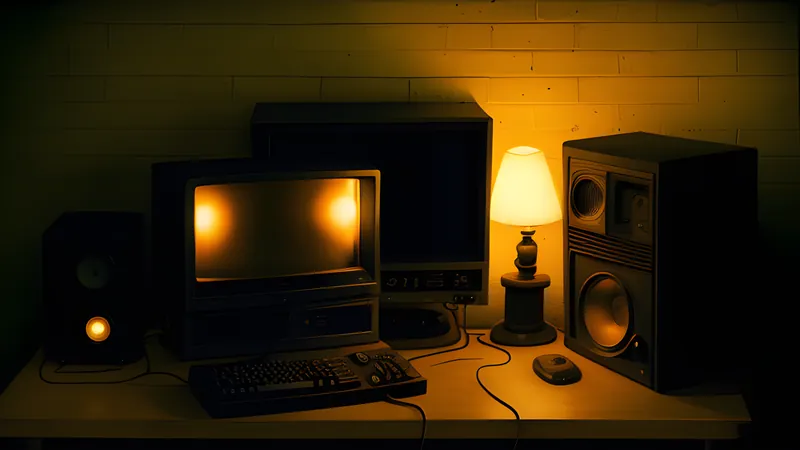 A gallery of remade classic game silhouettes glowing under CRT light