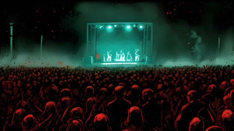 The Silent Disco Stage at a Metal Festival