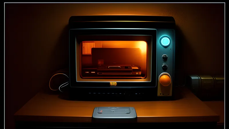 A game cartridge glowing warmly on a shelf like a small preserved treasure