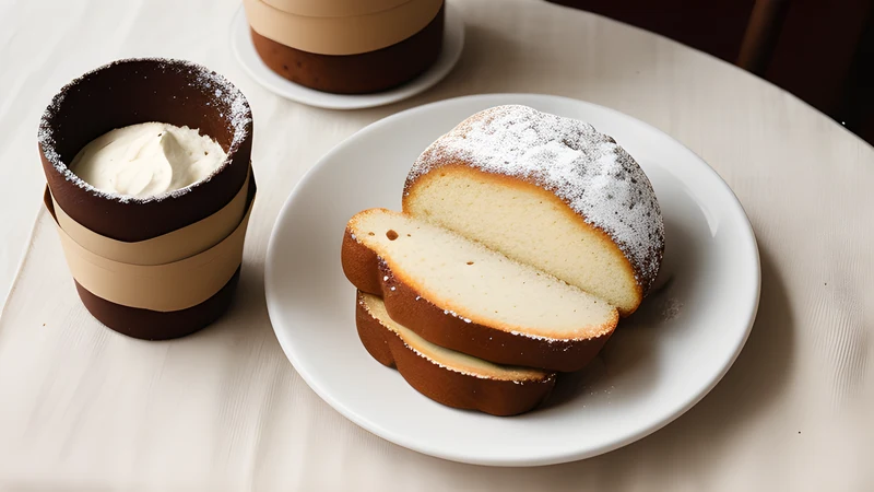 Golden hollow chimney cakes coated in walnut sugar, stacked on a wooden board