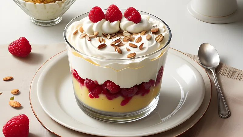 Trifle with Sherry, Custard and Raspberry