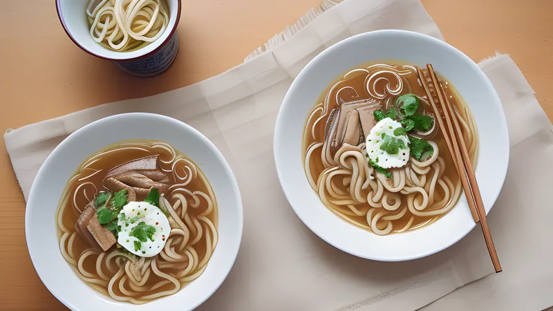 A tray of chilled thick ramen noodles beside a small bowl of concentrated dipping broth with chashu