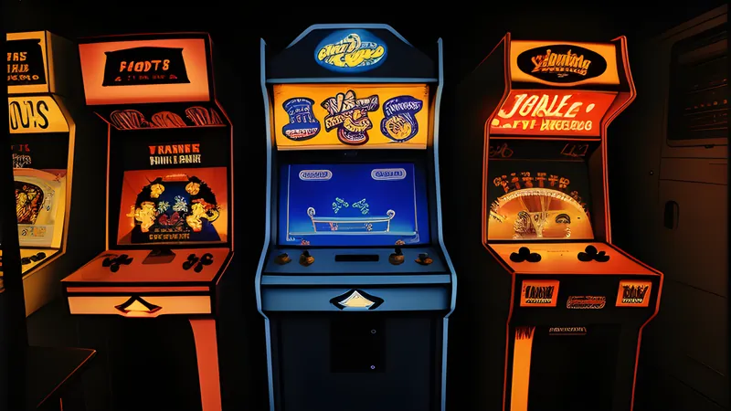 An importer's warehouse stacked with American arcade cabinets