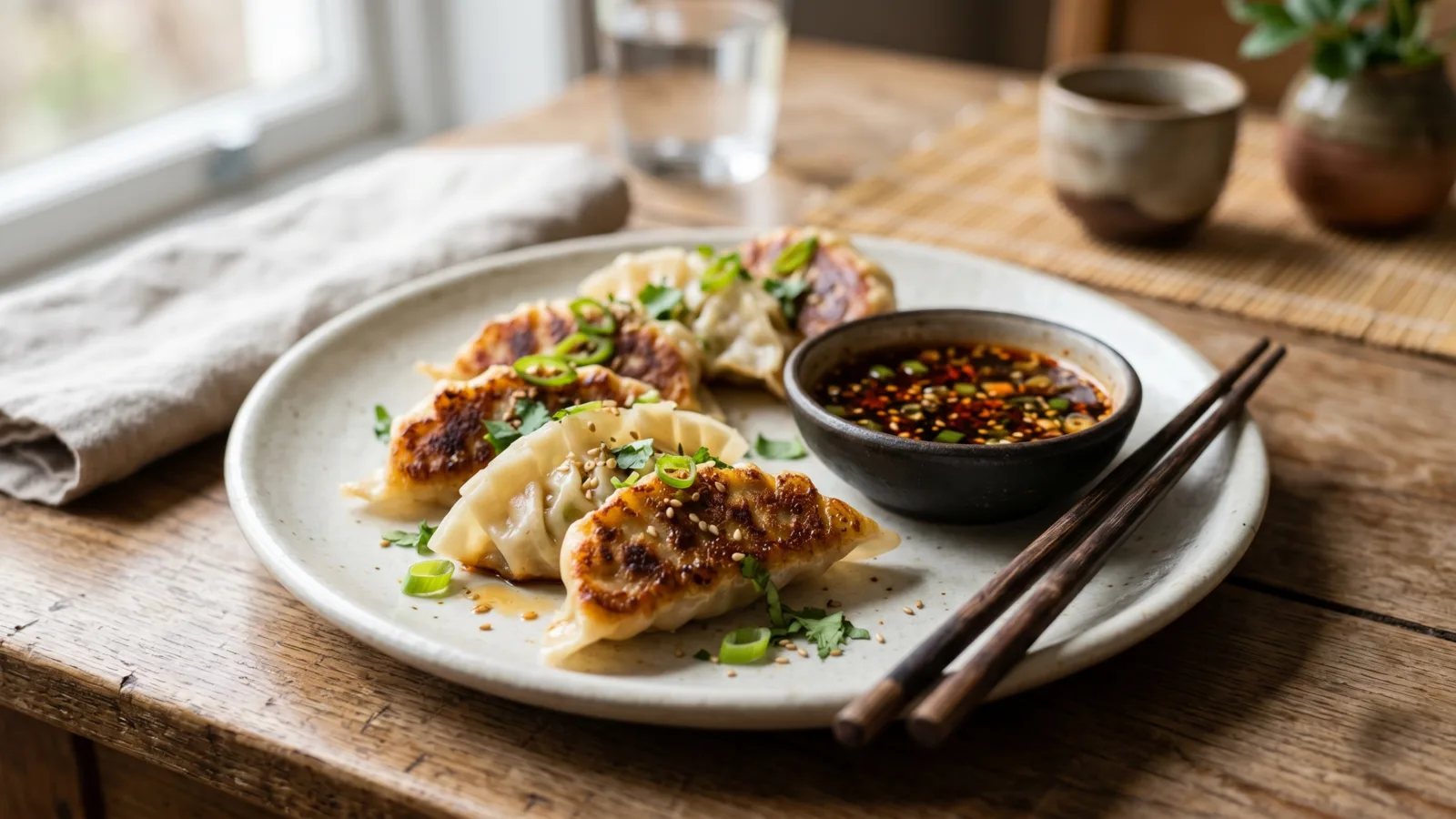 Featured image for Crispy-Bottomed Vegetable Gyoza