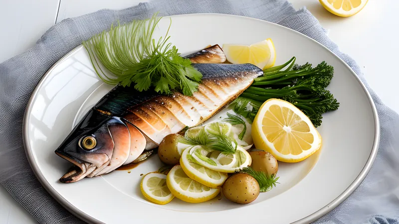 Whole Roasted Mackerel with Gooseberry