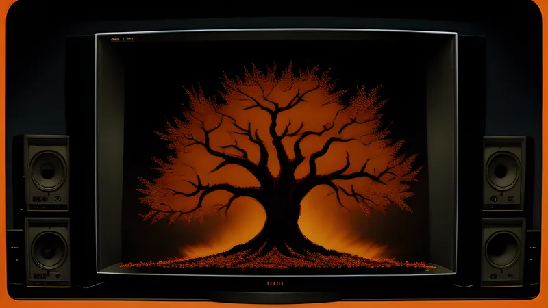 A branching node tree of glowing skill icons on a dark screen