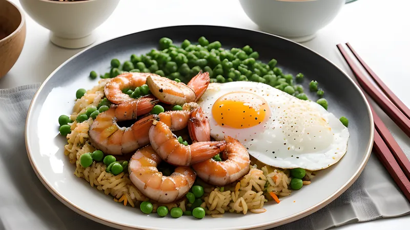 Yangzhou Fried Rice with Char Siu and Prawn