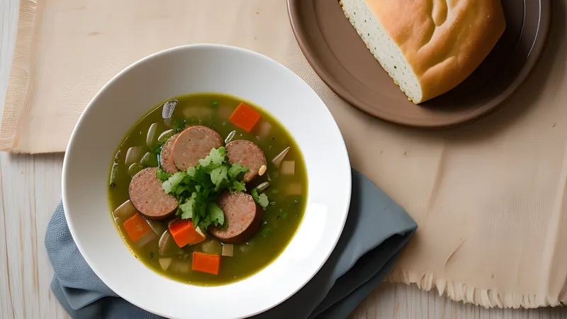 Żurek: Polish Sour Rye Soup with Sausage